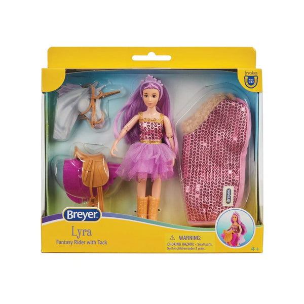 B-FS-10659 Breyer Freedom Series Lyra Unicorn Rider & Tack Set