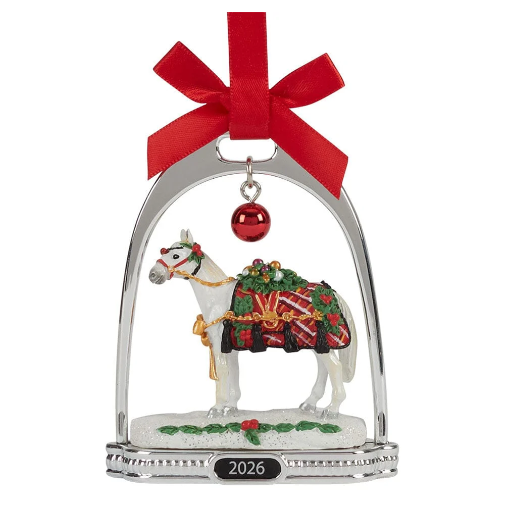 B-HP-10538 Breyer 2026 Holiday Christmas Stirrup Ornament - Holiday Homecoming
