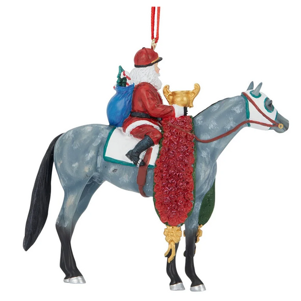 B-HP-10542 Breyer Holiday Christmas 2026 Santa Ornament - Off To The Races