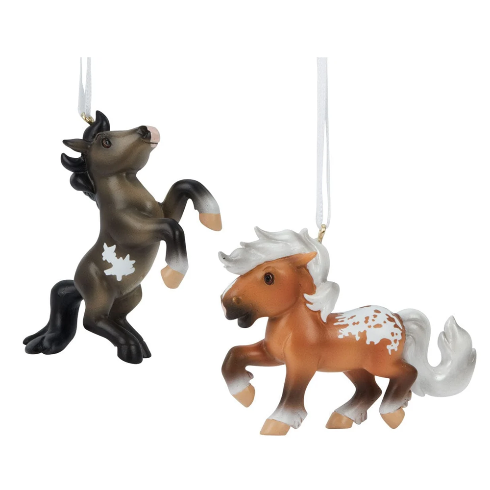 B-HP-10672 Breyer 2026 Holiday Christmas Mini Ornament Set - Fireheart & Mauvelous