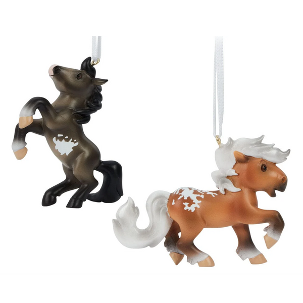 B-HP-10672 Breyer 2026 Holiday Christmas Mini Ornament Set - Fireheart & Mauvelous