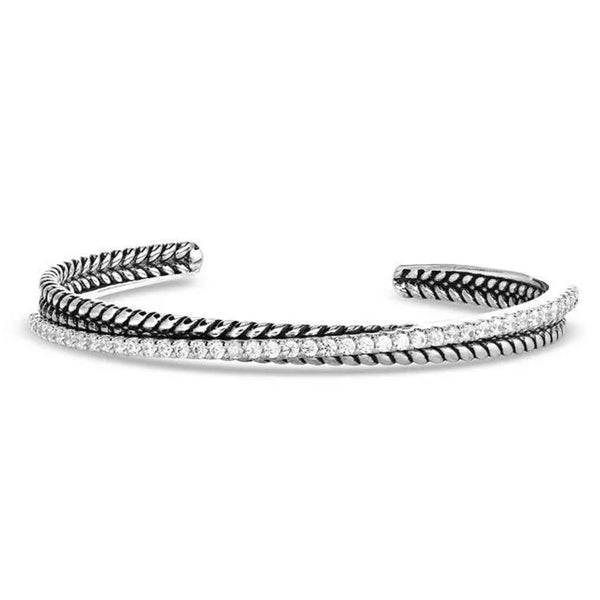 BC5624 Montana Silversmiths Crystal Crossover Bracelet