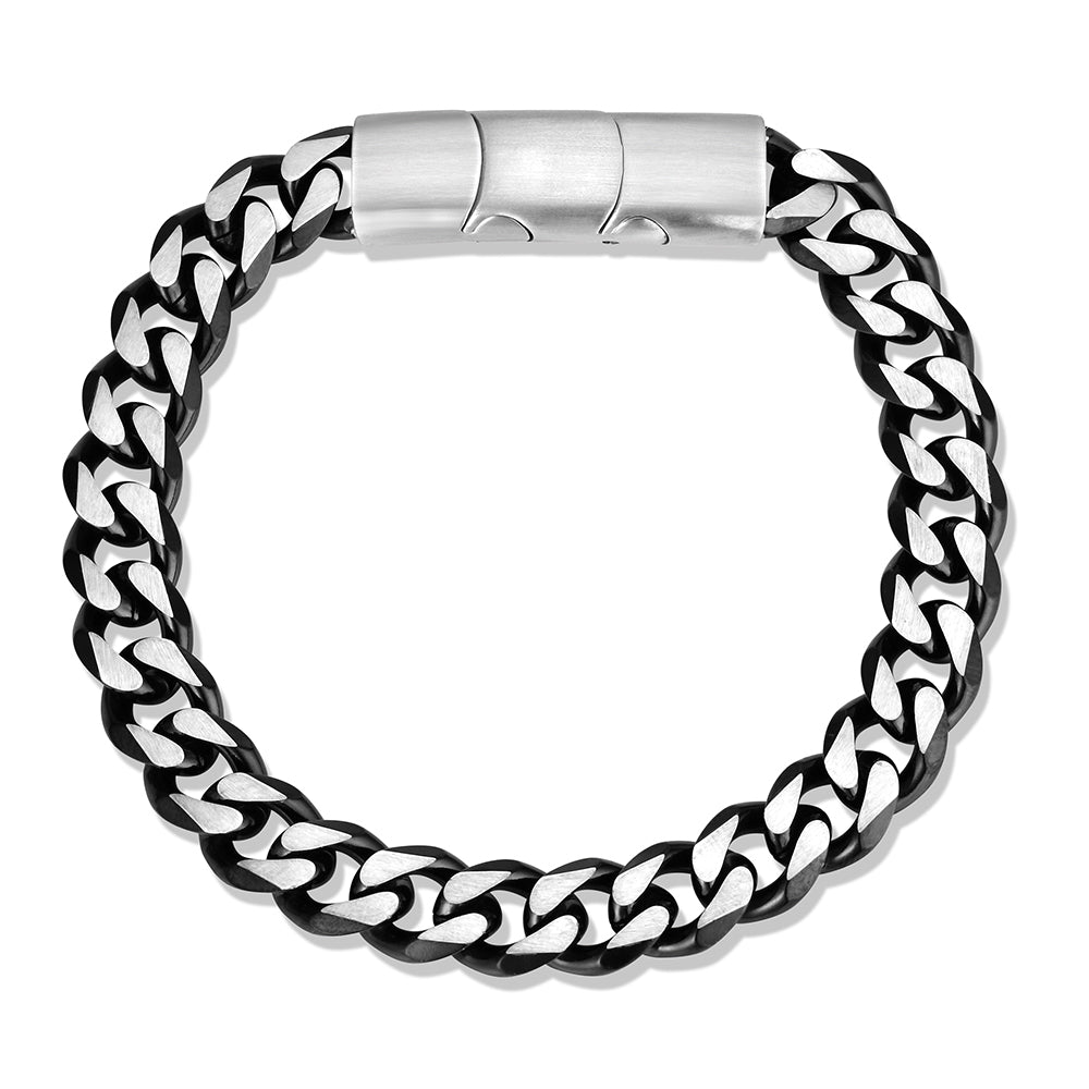 BC6516 Montana Silversmiths Shadow Cuban Link Bracelet