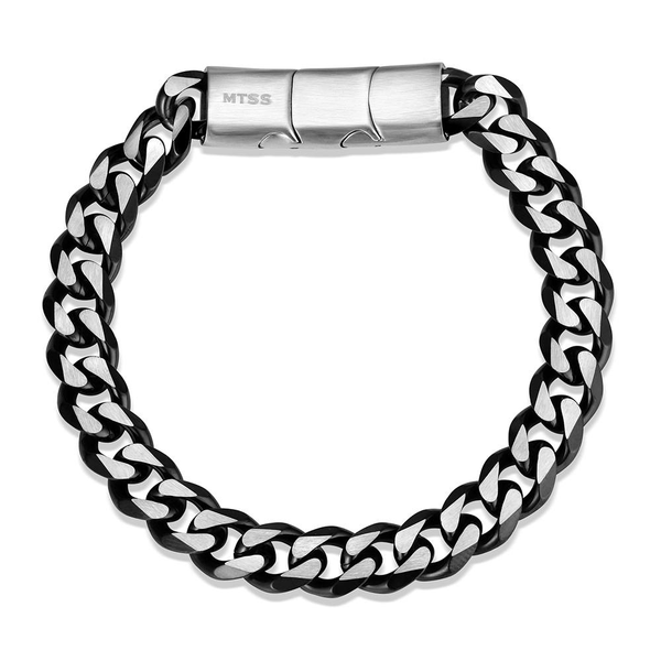 BC6516 Montana Silversmiths Shadow Cuban Link Bracelet