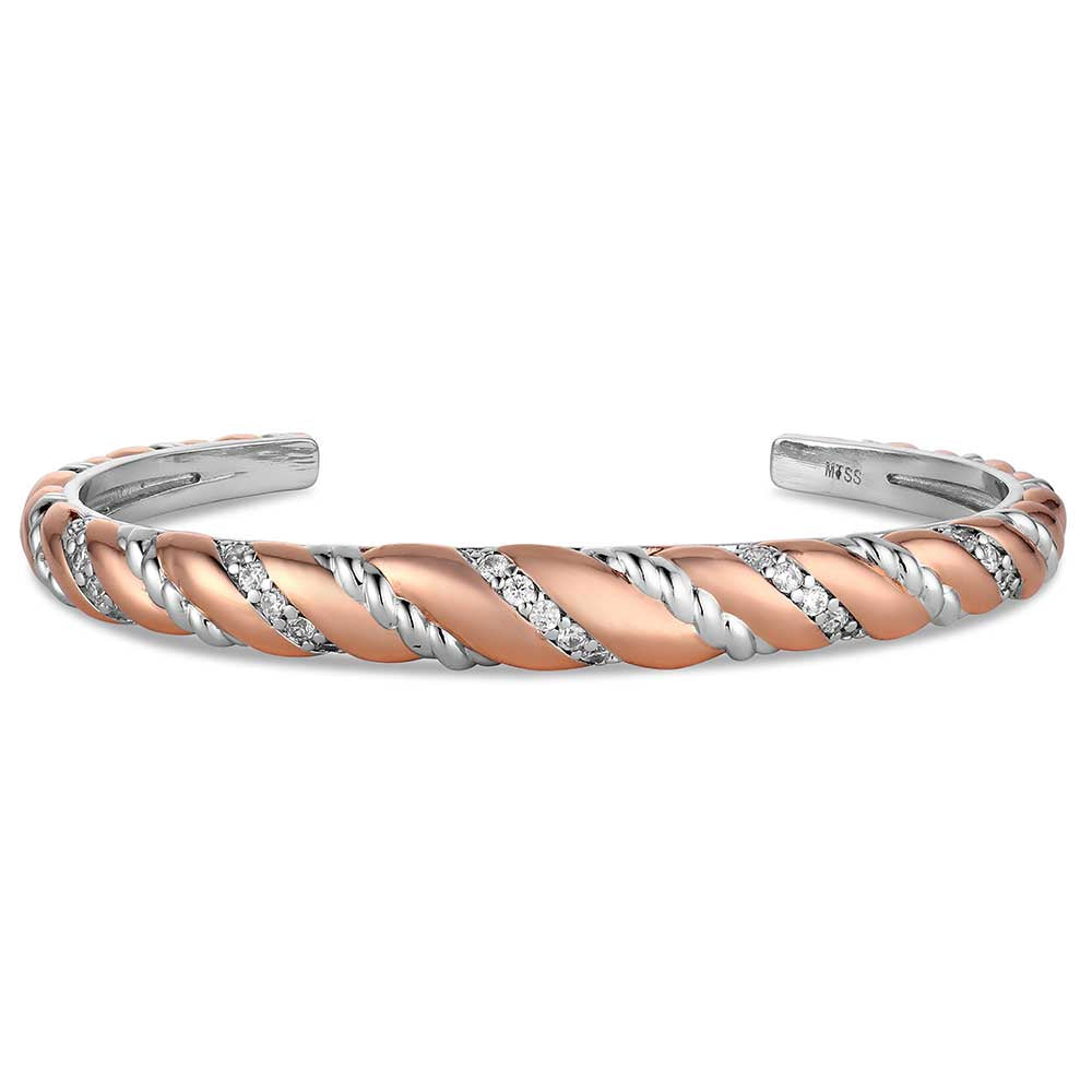 BC6526 Montana Silversmiths Draped in Light Crystal Cuff Bracelet