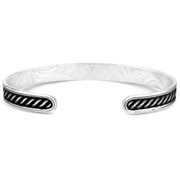 BC6573 Montana Silversmiths Midnight Roped Cuff Bracelet