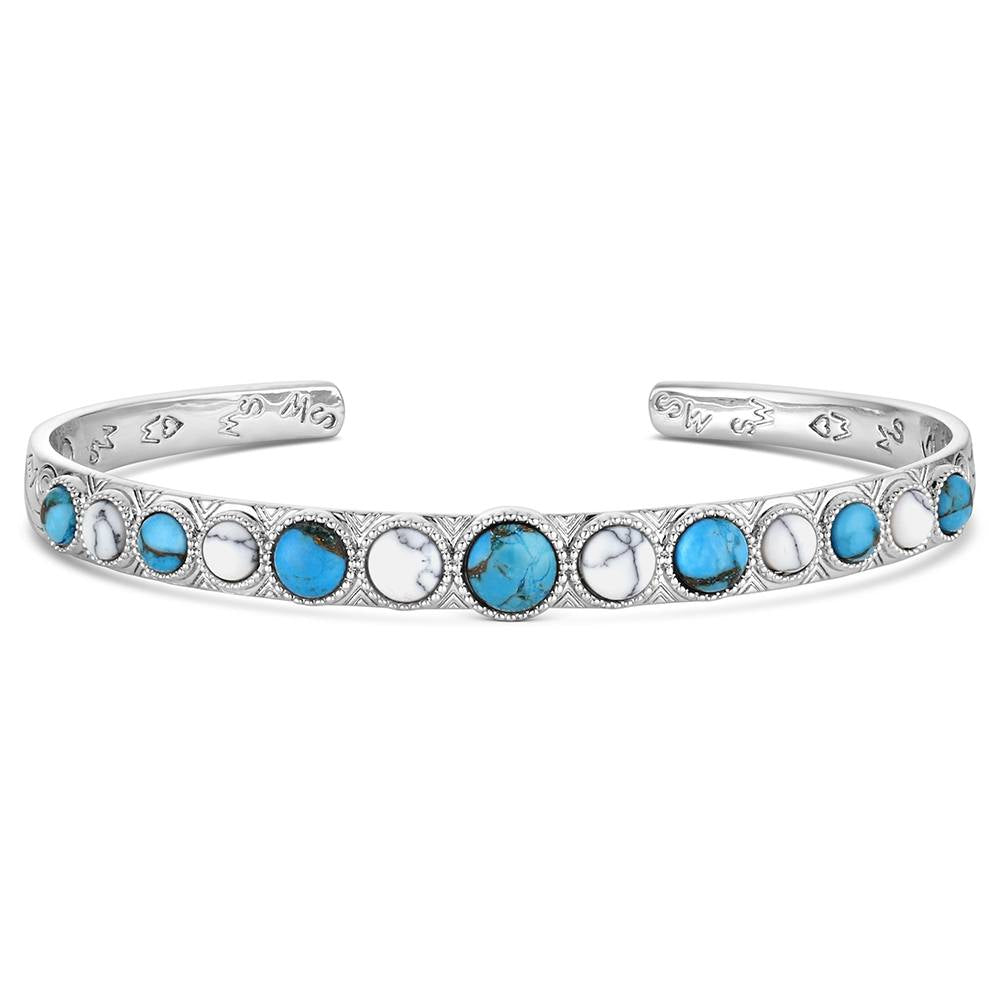 BC6581 Montana Silversmiths Turquoise Darling Cuff Bracelet