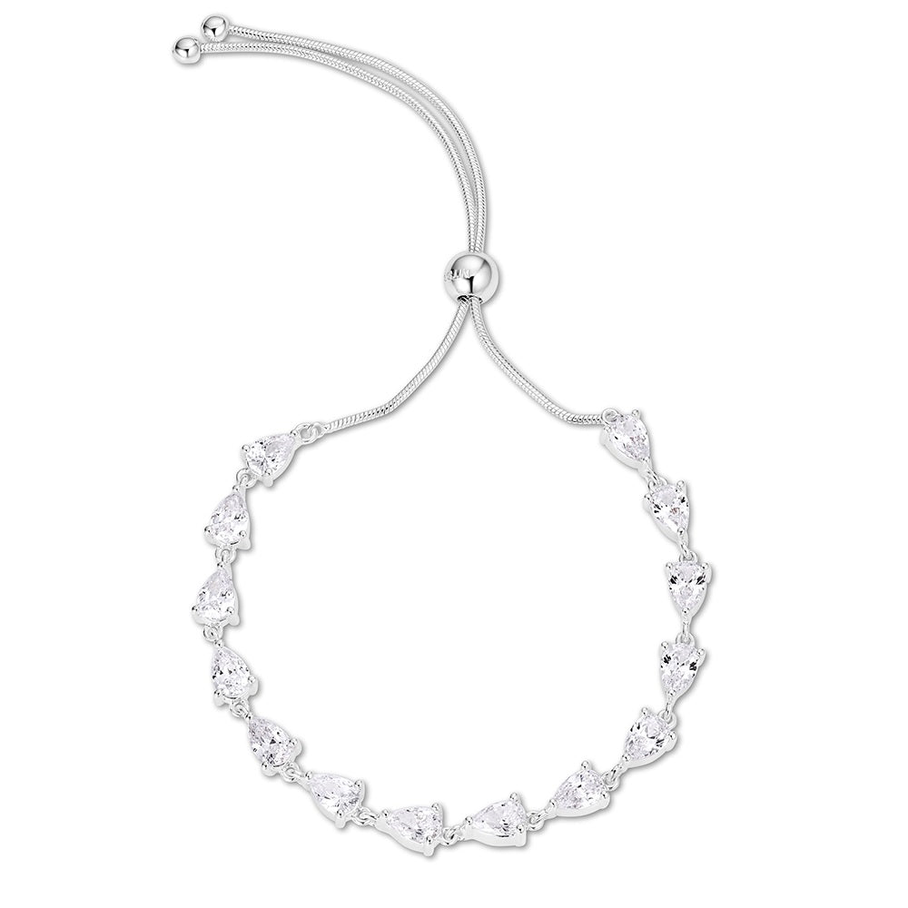 BC6633 Montana Silversmiths Westward Crystal Bolo Bracelet