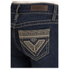 BG4MD08058 Rock & Roll Girls' Aztec Embroidery Bootcut Jeans