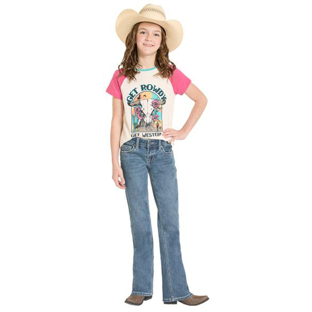 BG4MD08615 Rock & Roll Girls' Bootcut Jeans