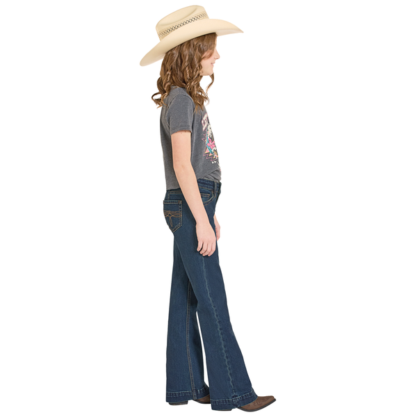 BG5MD08625 Rock & Roll Girls' Bootcut Jeans - Dark Wash