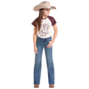 BG5MD09865 Rock & Roll Girls' Medium Wash Mid Rise Trouser Jean