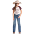 BG5MD09865 Rock & Roll Girls' Medium Wash Mid Rise Trouser Jean