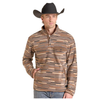 BM91C09222 Rock & Roll Men's Printed Fleece Pullover - Taupe