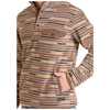 BM91C09222 Rock & Roll Men's Printed Fleece Pullover - Taupe