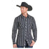 BMN2S07161 Rock & Roll Men's Long Sleeve Western Snap Shirt - Black Printed Stripe
