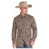 BMN2S09651 Rock & Roll Men's Long Sleeve Western Snap Shirt - Dark Brown Paisley