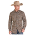 BMN2S09651 Rock & Roll Men's Long Sleeve Western Snap Shirt - Dark Brown Paisley