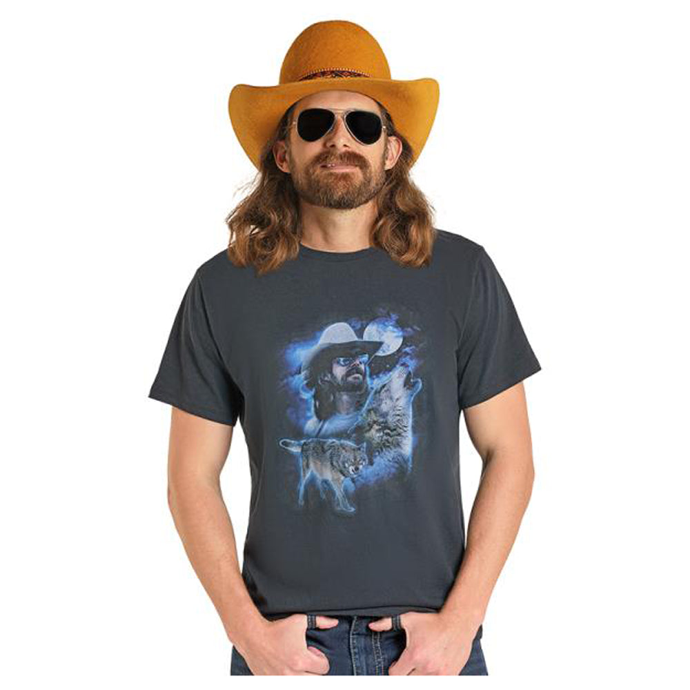 BU21T08597 Rock & Roll Men's Dale Brisby Short Sleeve T-Shirt - Black