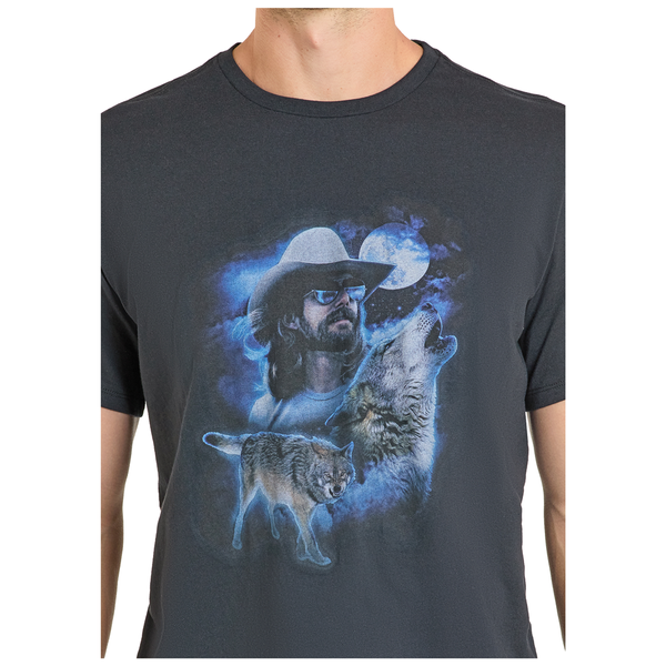 BU21T08597 Rock & Roll Men's Dale Brisby Short Sleeve T-Shirt - Black