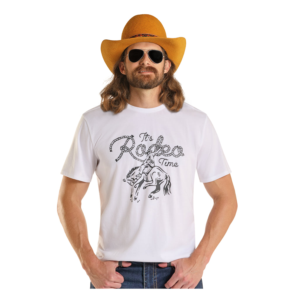 BU21T09169 Rock & Roll Dale Brisby Men's Short Sleeve Tee - White