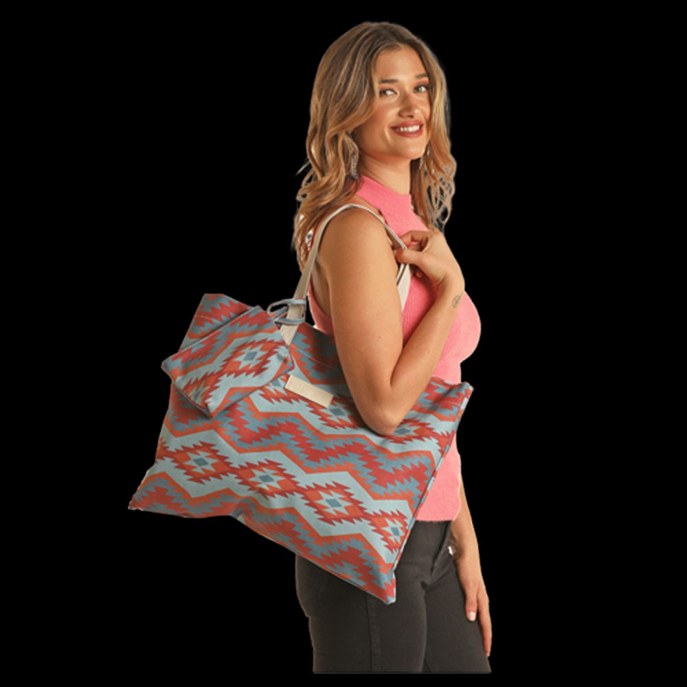 BU43X02652 Panhandle Printed Bag with Woven Strap - Stillwater