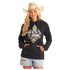 BU94T06081 Panhandle Women's Rock & Roll Longhorn Graphic Hoodie - Black