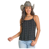 BW20T07794 Rock & Roll Women's Studded Cami - Black