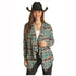 BW34T02703 Rock & Roll Women's Printed Cardigan - Teal