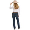 BW4RD07205 Rock & Roll Women's Boot Stitch Riding Jean - Dark Vintage Wash