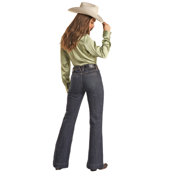 BW5HD02397 Rock & Roll Denim Women's High Rise Trouser Jean