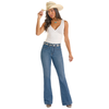BW5MD09088 Rock & Roll Women's Mid Rise Trouser Jean - Medium Wash