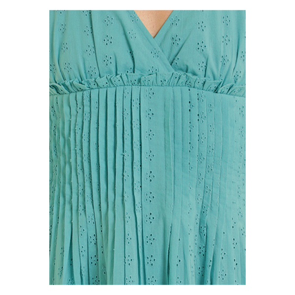 BWD0R08106 Rock & Roll Women's Eyelet Mini Dress - Peacock