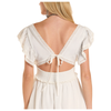 BWD0R08818 Rock & Roll Women's Embroidered Mini Dress - Natural
