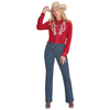 BWN2S08101 Rock & Roll Women's Studded Retro Western Snap Shirt - Red