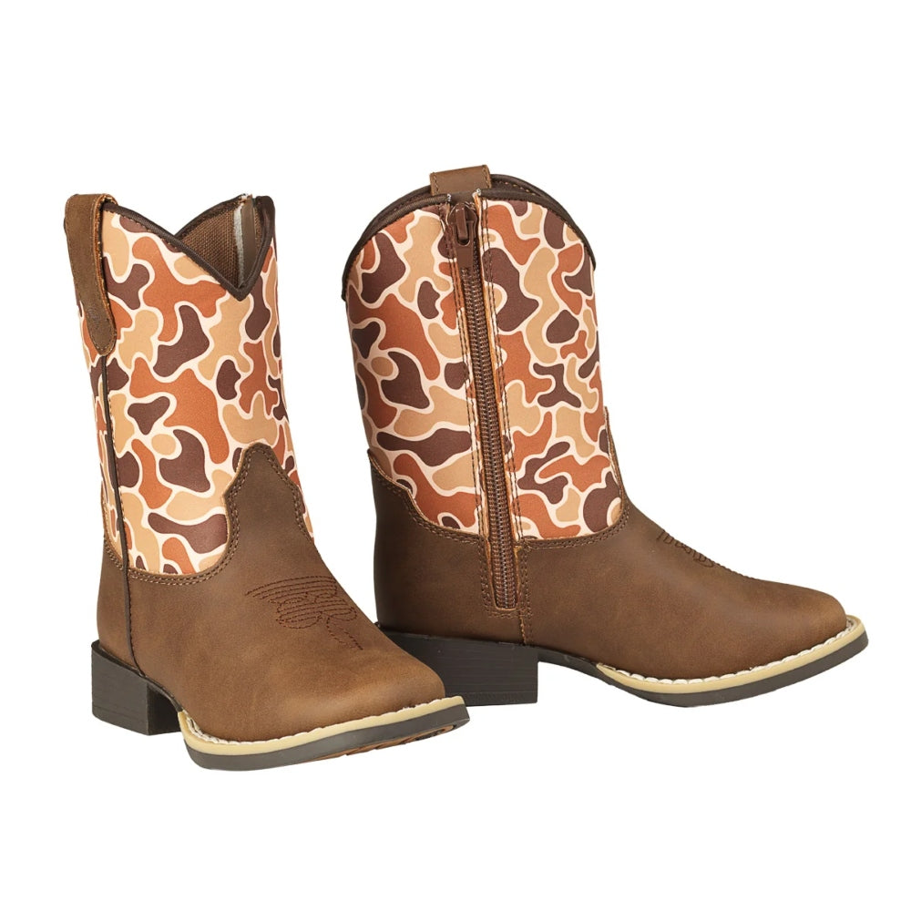 443010497 Twister Youth Boone Toddler Square Toe Boot - Brown Camo
