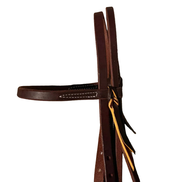 Beagley Braiding Co. Hot Oil Browband Headstall with Brass Buckles