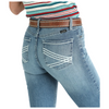 CB76953002 Cruel Women's Mila Mid Rise Trouser Jean - Medium Stone