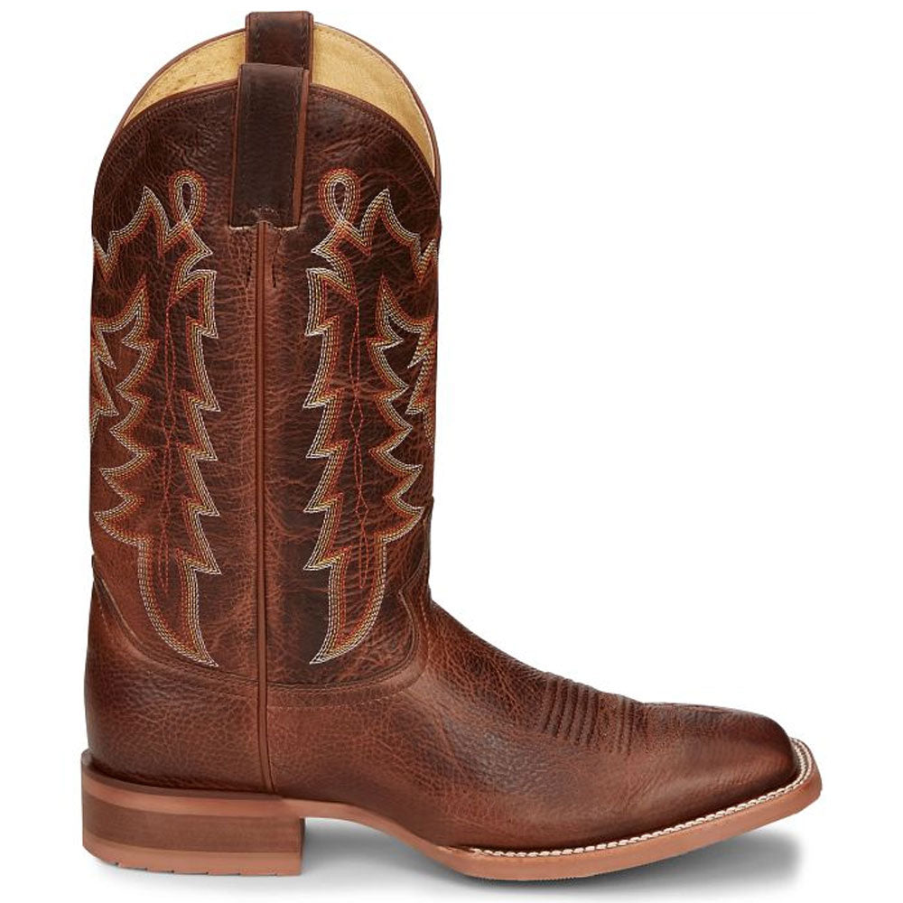 thumbnail image 2 of Justin Boots Dillon Waxy Square Toe Cowhide – Men's Brown Western Boots, Slip-On, Mid-Calf 2 of 4