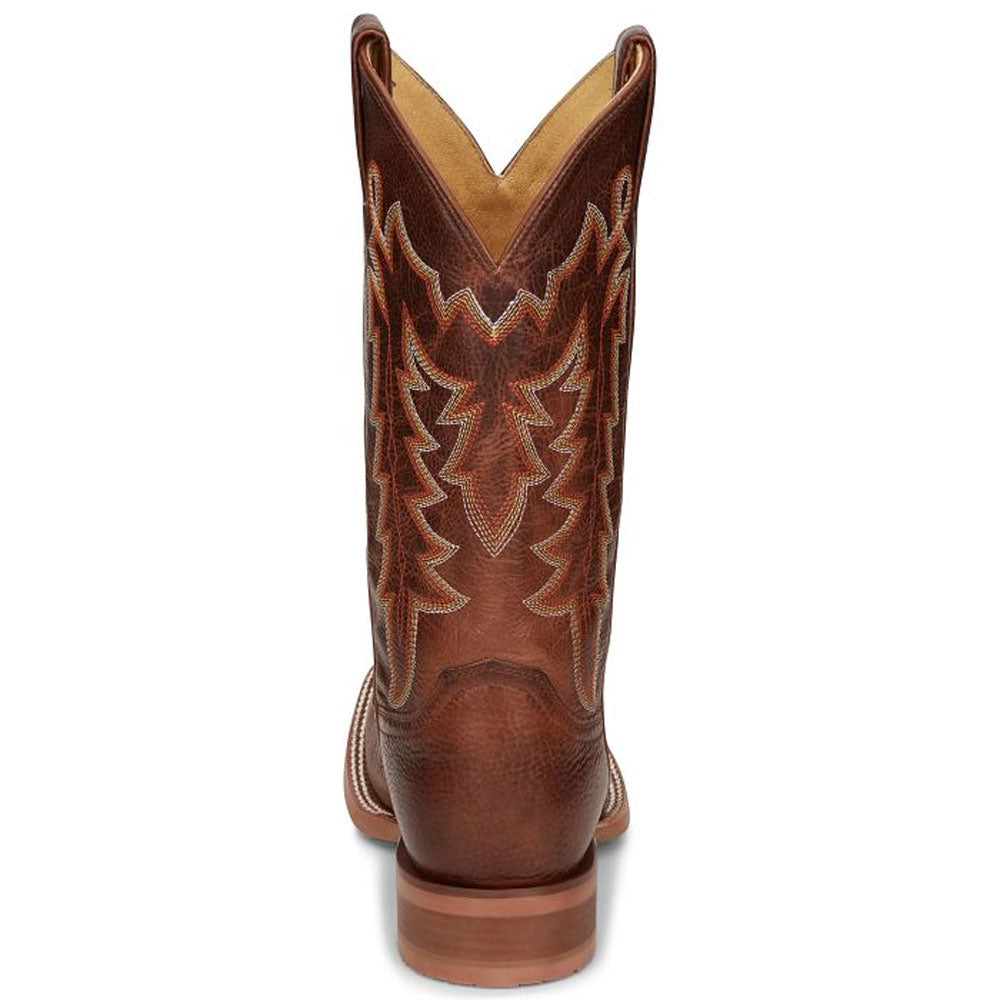Bottes western cowboy homme Justin marron cuir verni vintage 2436 Bottes western cowboy homme Justin marron cuir verni vintage 2436