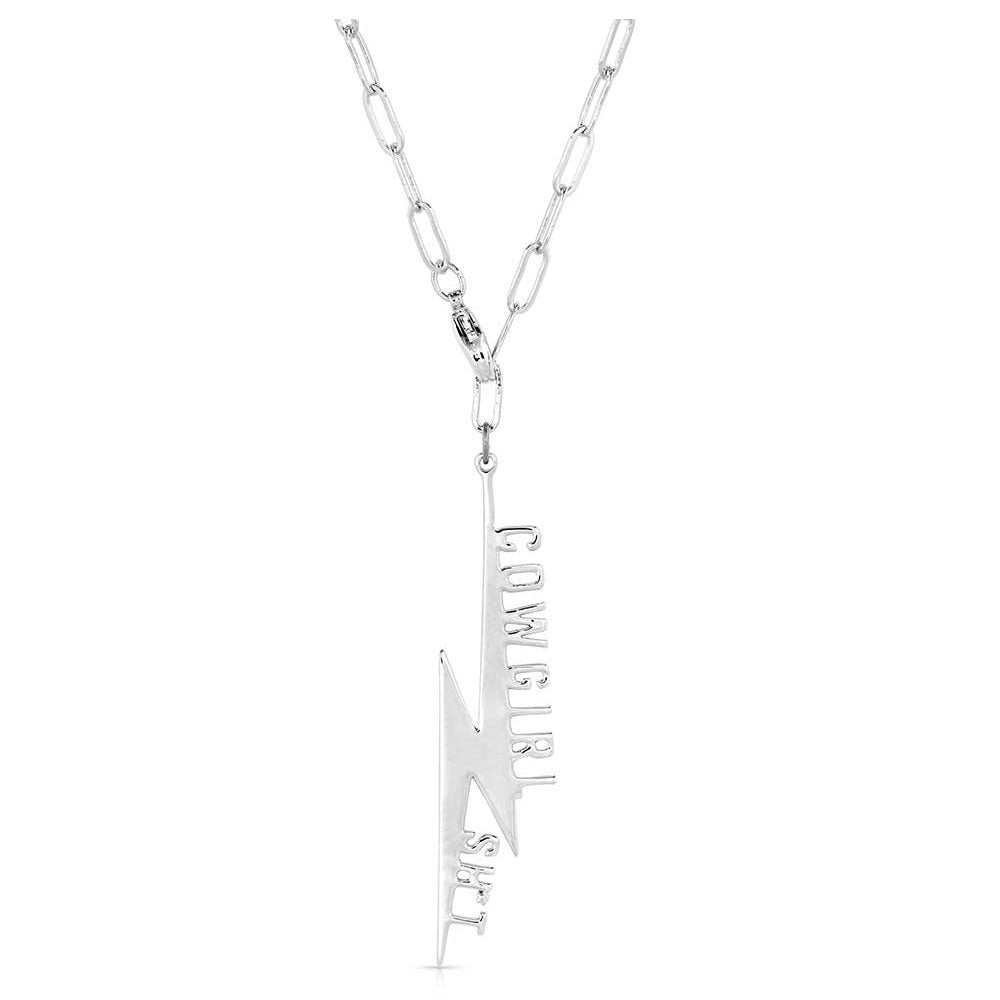 CSTNC5615 Montana Silversmiths Cowgirl Sh*t Lightning Bolt Necklace