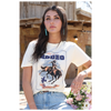 CTK7450022 Cruel Girl Women's Short Sleeve Rodeo Tee - Cream