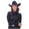 CTK7485006 Cruel Girl Women's Long Sleeve Burnout Top - Black