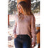 CTK7523002 Cruel Girl Women's Long Sleeve Pullover Knit Sweater - Pink