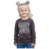CTK8860009 Cruel Girl Toddler Girls' "Sassy Pants" Long Sleeve Shirt - Brown