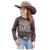 CTK8990011 Cruel Girl Girls' "Sassy Pants" Long Sleeve Tee - Brown