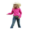CTW3120003 Cruel Girl Girls' Long Sleeve Western Button Up Shirt - Pink