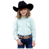 CTW3120005 Cruel Girls' Long Sleeve Stripe Western Button Up Shirt - Turquoise