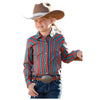 CTW3220036 Cruel Girl Girls' Long Sleeve Western Snap Shirt - Multicolor Stripe