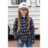 CTW3230050 Cruel Girl Girls' Long Sleeve Western Snap Shirt - Navy Print